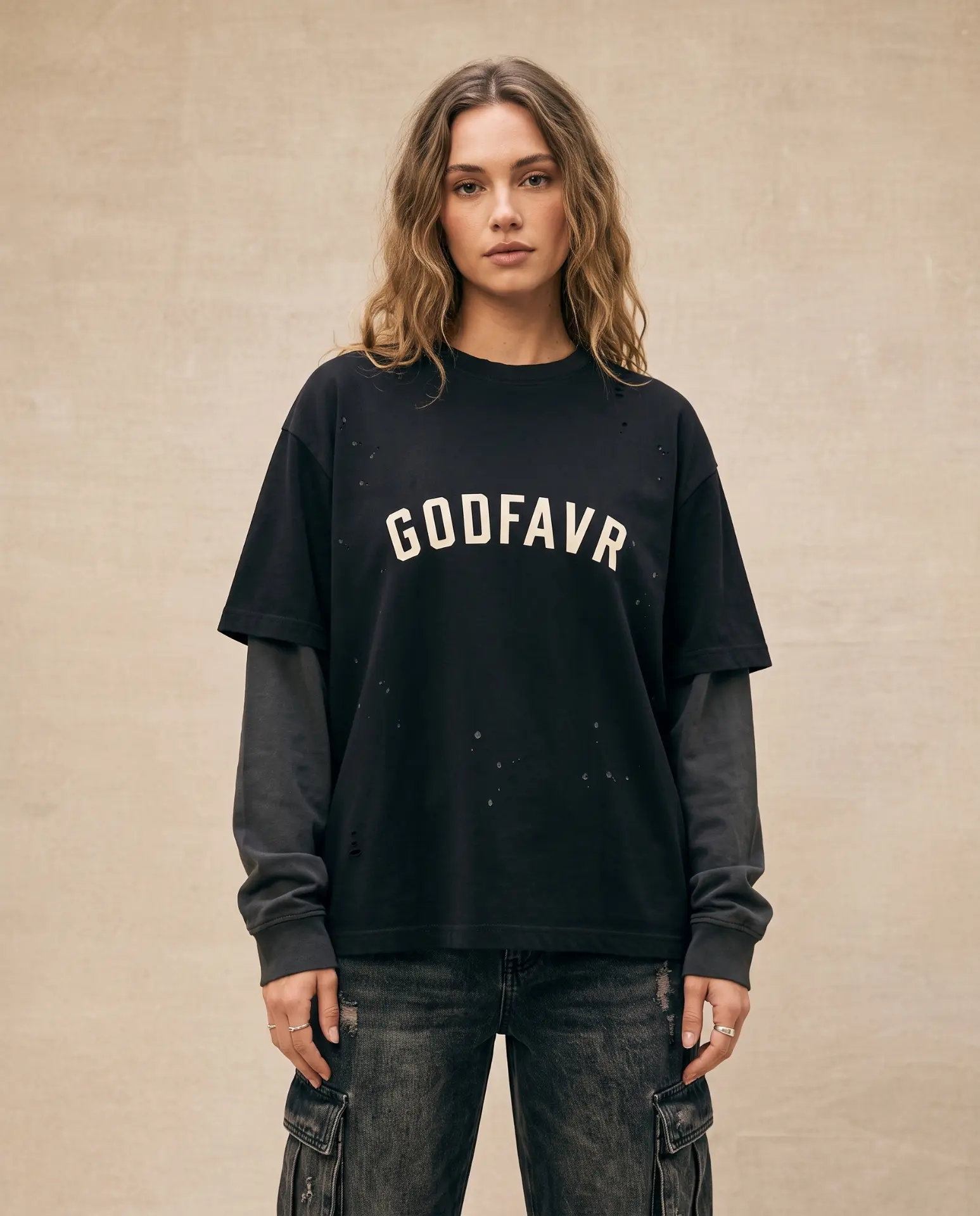 Layered Tee & Cargo